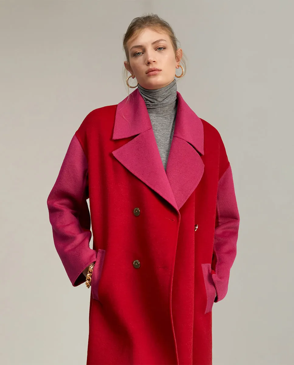 Two-tone handcrafted coat