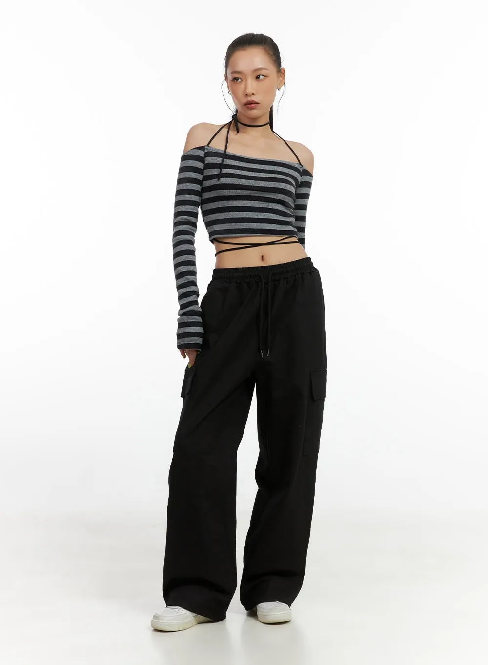 Wide Leg Cargo Pants CO414