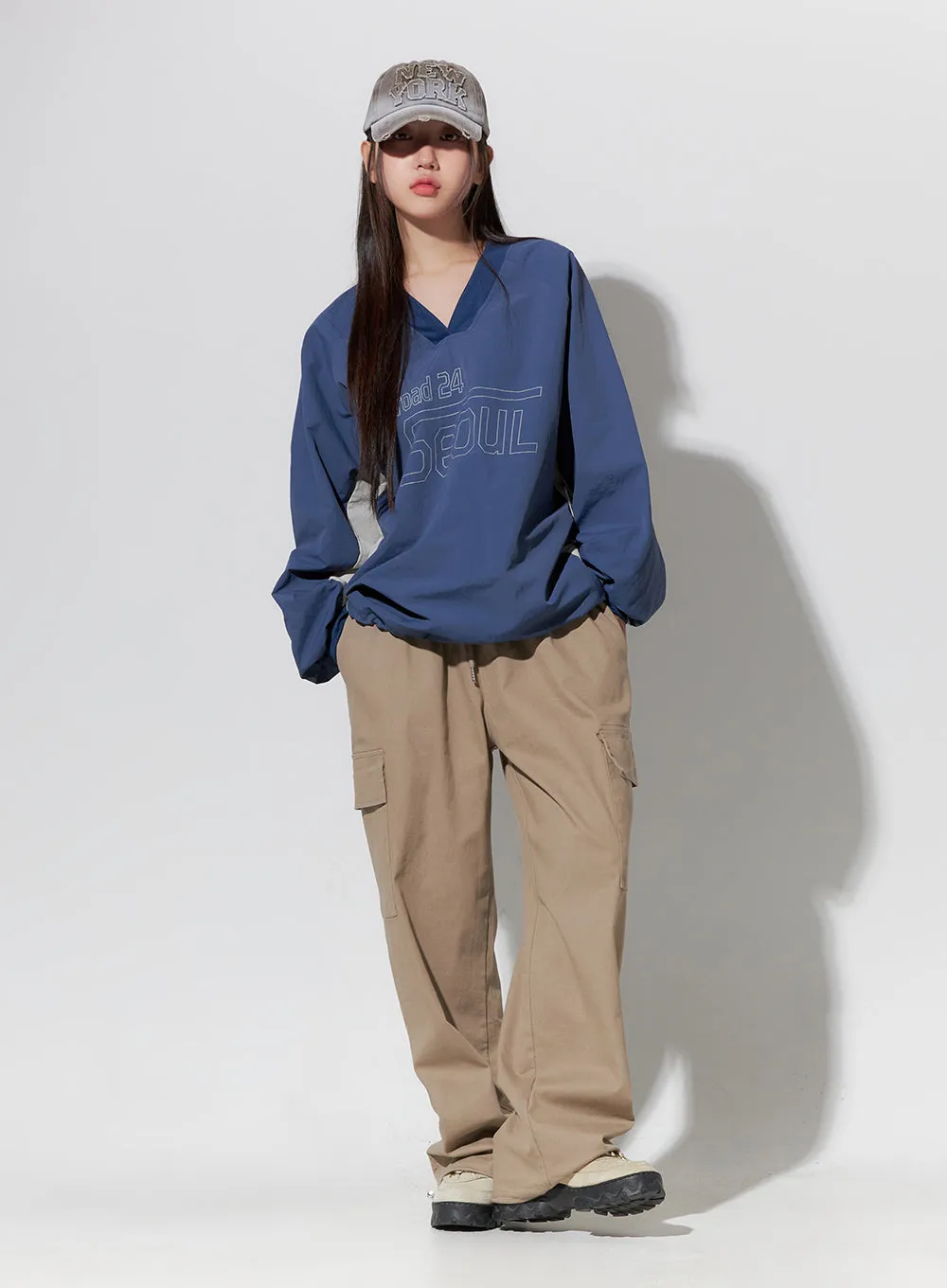 Wide Leg Cargo Pants CO414