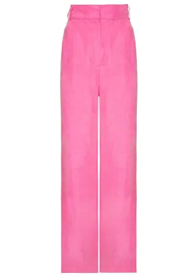 Wide-Leg Cupro Trousers