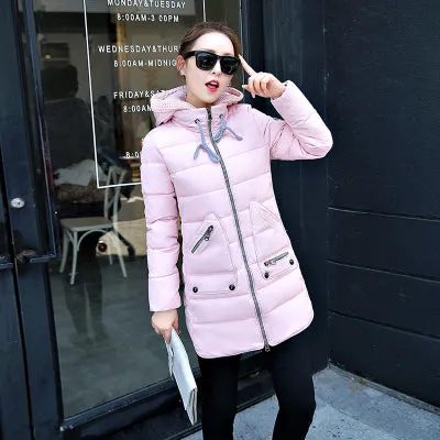 Winter  long down Jacket  2017 top quality pakas Women long sleeve hooded Parka Winter Plus Size  Lady hot Coats Christmas YY285