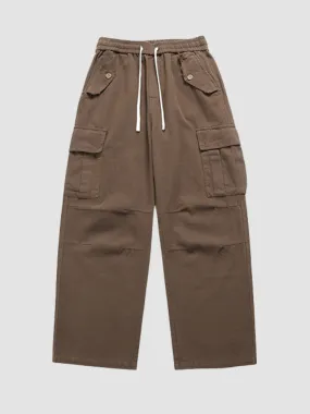 WLS Retro Maillard Elastic Waist Long Pants