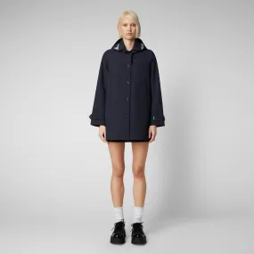 Woman's raincoat April in blue black