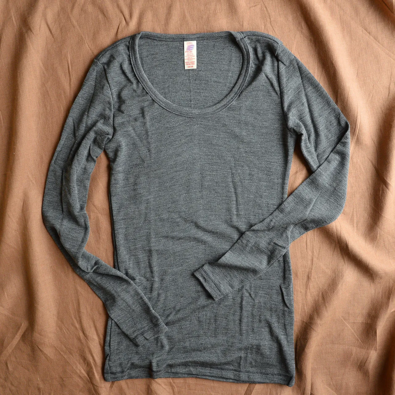 Women's 100% Organic Merino Wool Long Sleeve Top