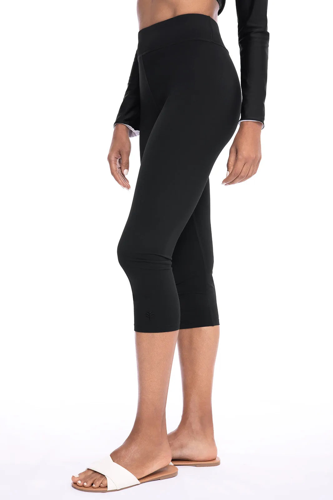 Women's Deep Water Swim Capris  |  Black