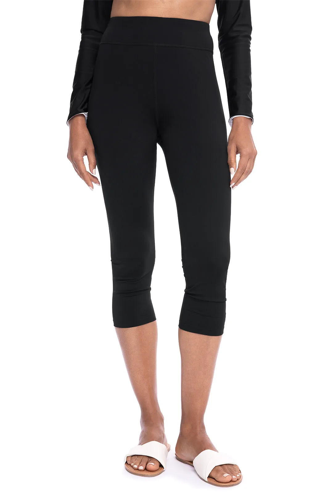 Women's Deep Water Swim Capris  |  Black