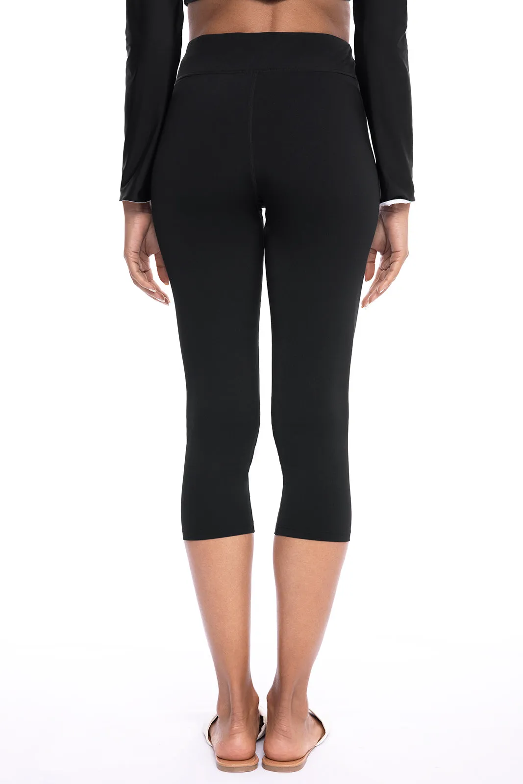 Women's Deep Water Swim Capris  |  Black