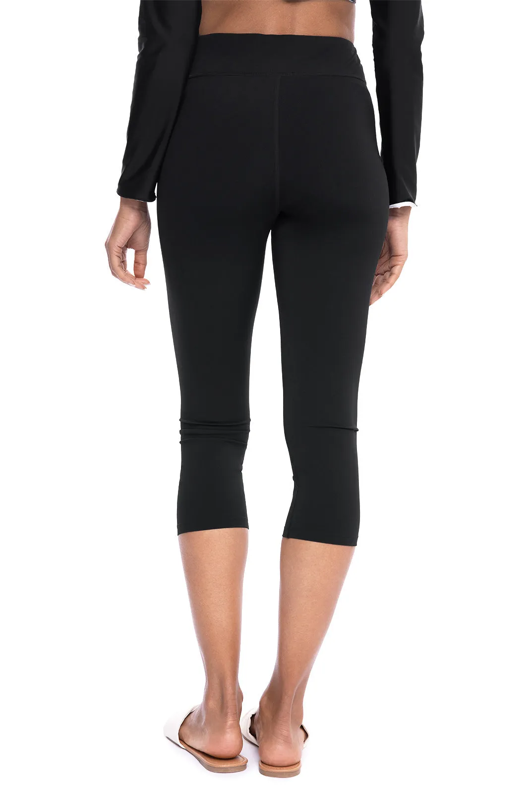 Women's Deep Water Swim Capris  |  Black