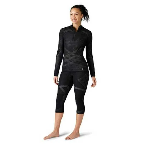 Women's Intraknit Merino 200 1/4 Zip - Black/White