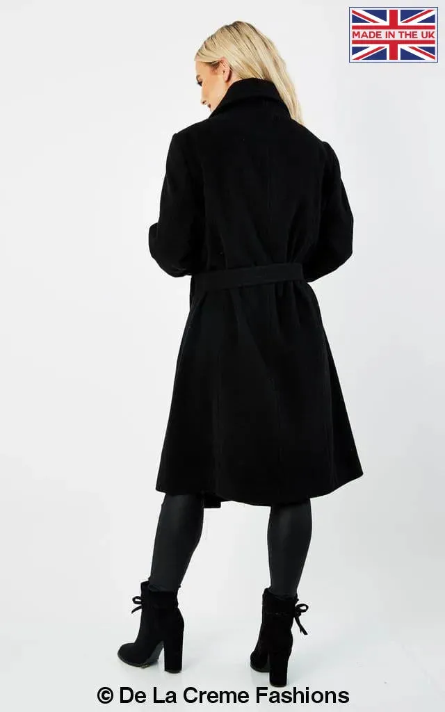 Wool Blend Large Lapel Duster Coat