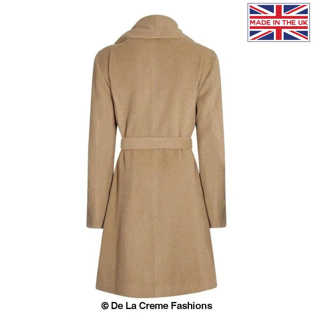 Wool Blend Large Lapel Duster Coat