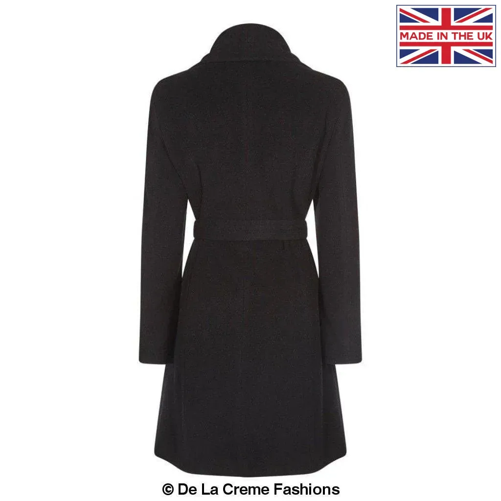 Wool Blend Large Lapel Duster Coat