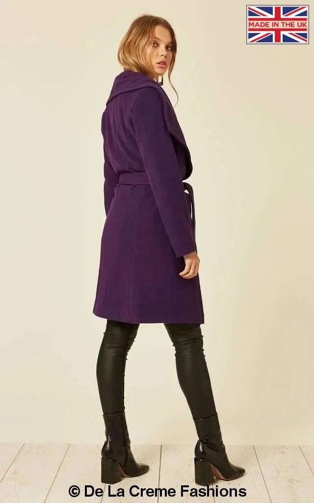 Wool Blend Large Lapel Duster Coat