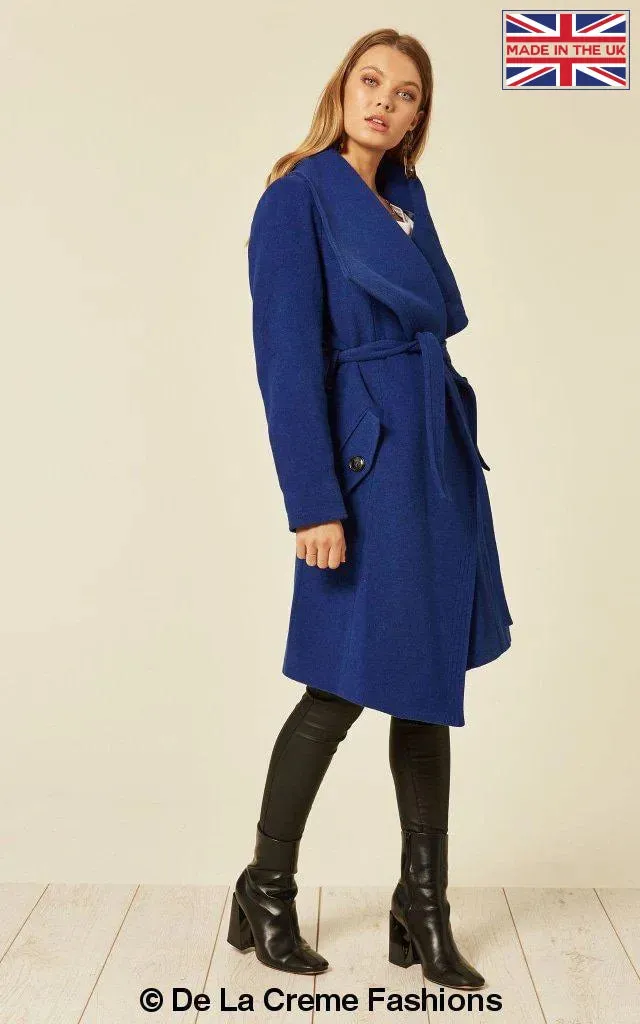 Wool Blend Large Lapel Duster Coat