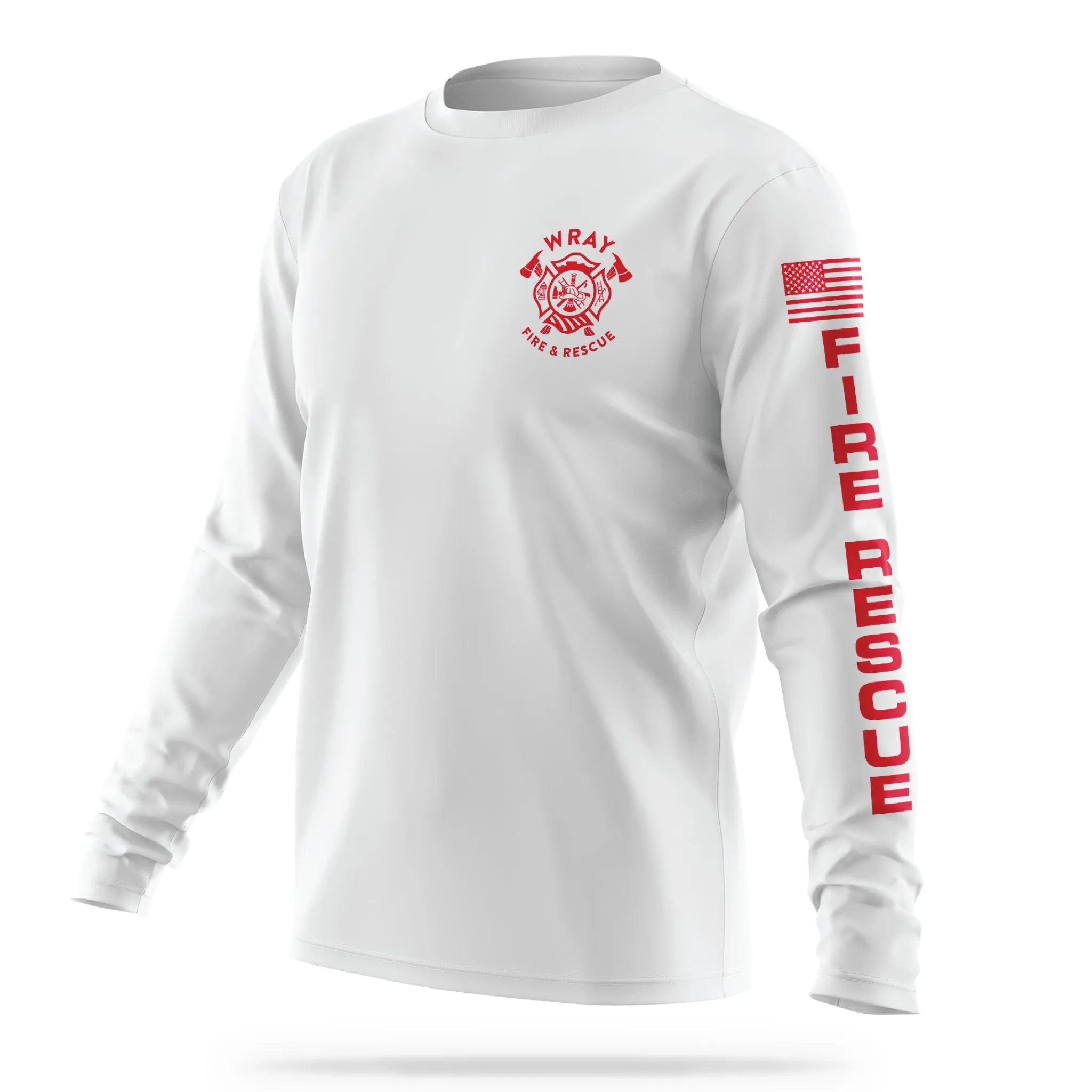 [WRAY FIRE & RESCUE] Utility Long Sleeve [WHT/RED]