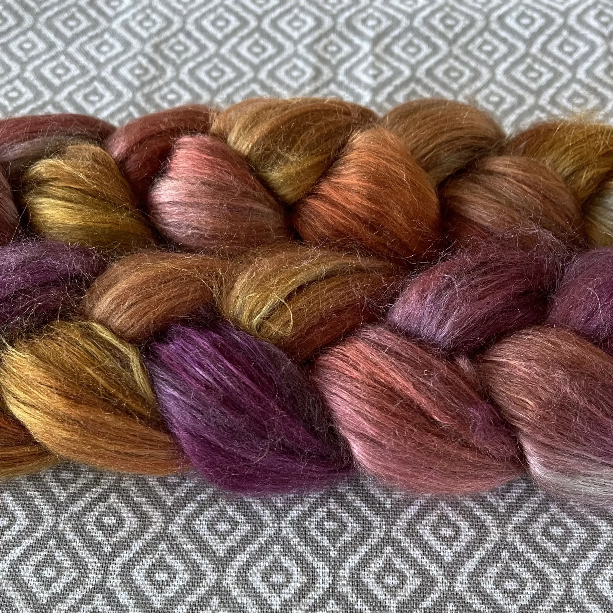 Yak Silk Roving - Topaz