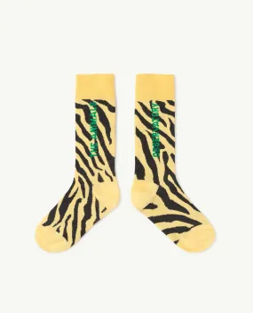 Zebra Socks in Yellow