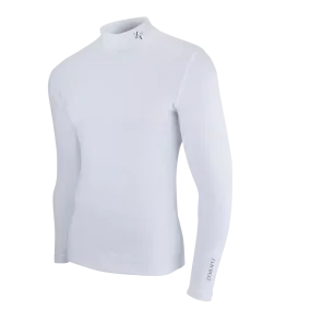 ZEROFIT Heatrub Ultimate - Long Sleeve WHITE Base Layer With Compression And Quick Dry Properties - Unisex