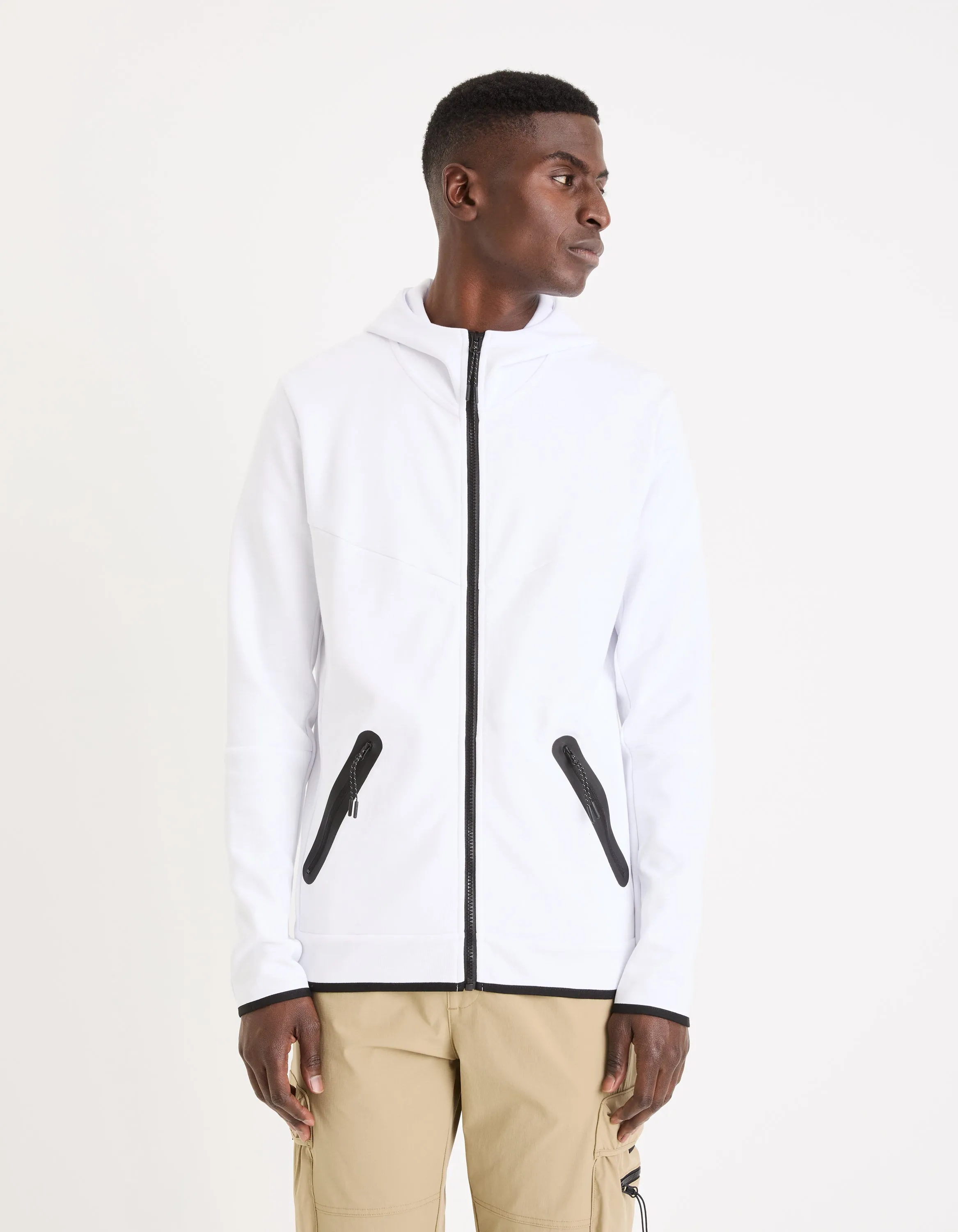 Zippered jacket Hooded